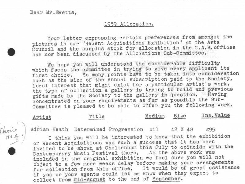 Letter to Leonard Evetts from Pauline Vogelpoel
