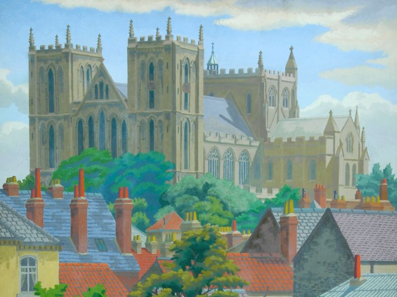 Charles Ginner (1878-1952) - 'Ripon Cathedral'