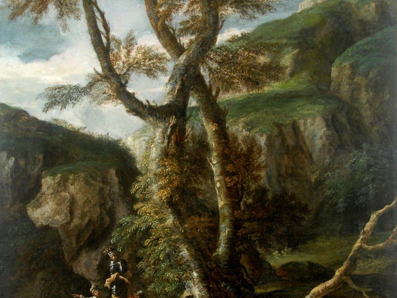 Salvator Rosa (1625-1675) - 'Soldiers in a Rocky Gorge'