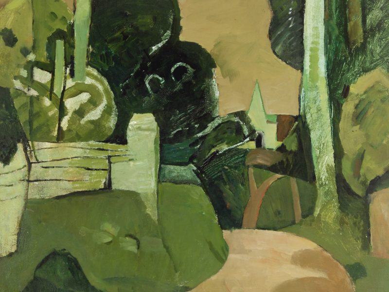 Keith Vaughan (1912-1977) - 'Landscape with Green Church'