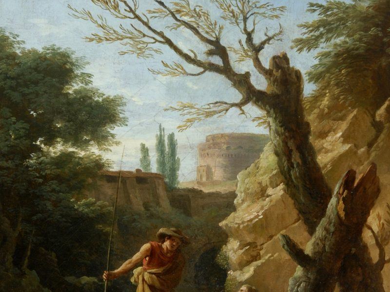 Claude-Joseph Vernet (1714-1789) - 'Figures in a Landscape'