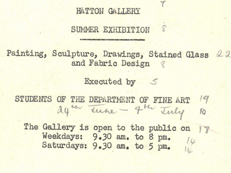 1956, Summer Student exhbition